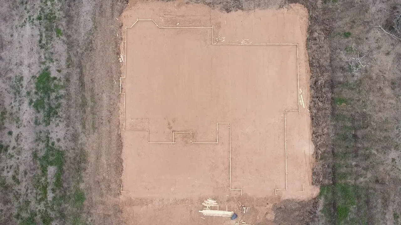 Residential ground-up foundation construction by Trinity Construction Services